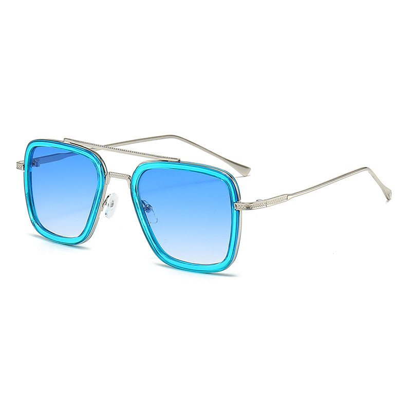 Damen modische quadratische Sonnenbrille mit metallischen Details Brehn