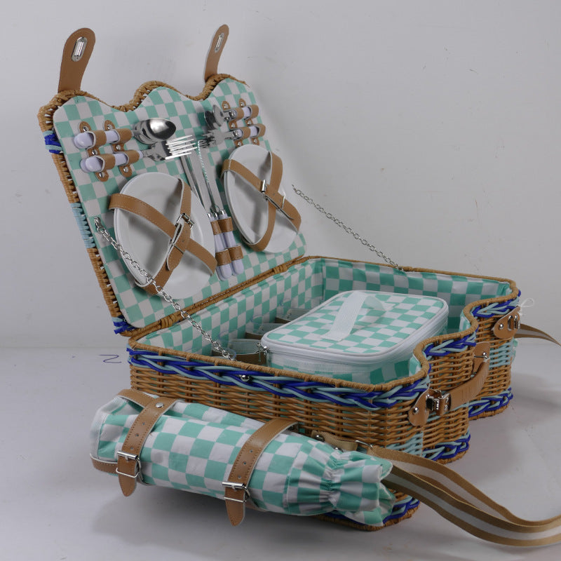 Damen Picknickkorb mit umfangreicher Ausstattung und stylischem Innenleben Brehn