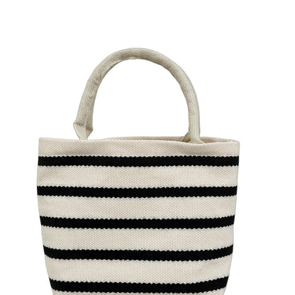WoGestreifte Canvas Tote Bag Brehn