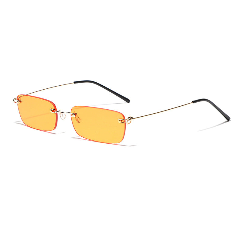 Damen stilvolle Rechteck-Sonnenbrille mit hochwertigem Metallrahmen Brehn