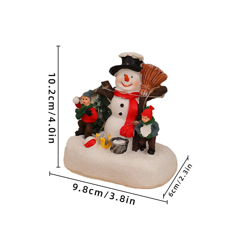 Beleuchtete Weihnachtsfigur mit Weihnachtsbaum Brehn