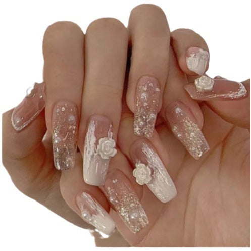 Elegante Blumen Press-On Nagelverlängerungen