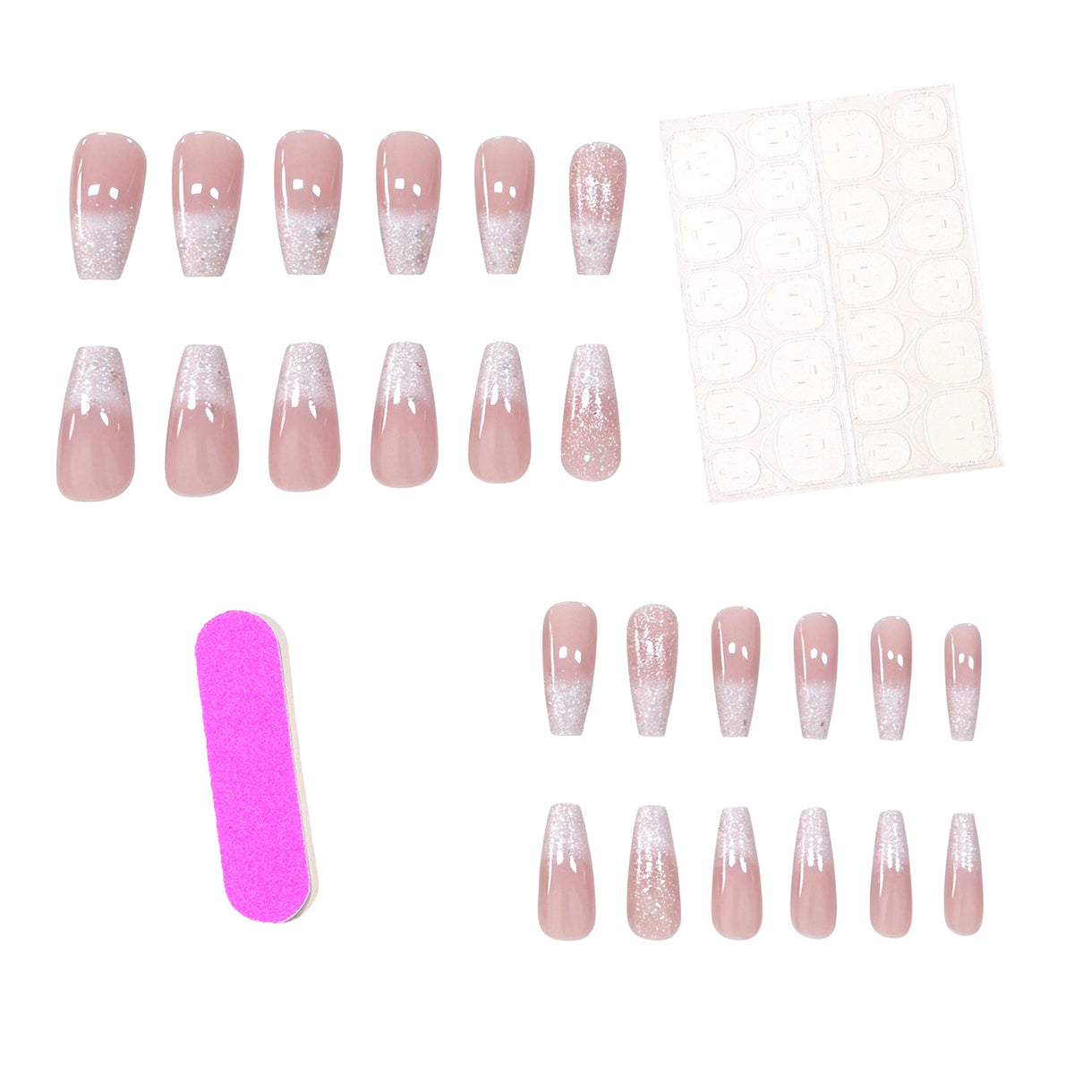 Glamouröse Glitzer-Nagelverlängerungen Brehn