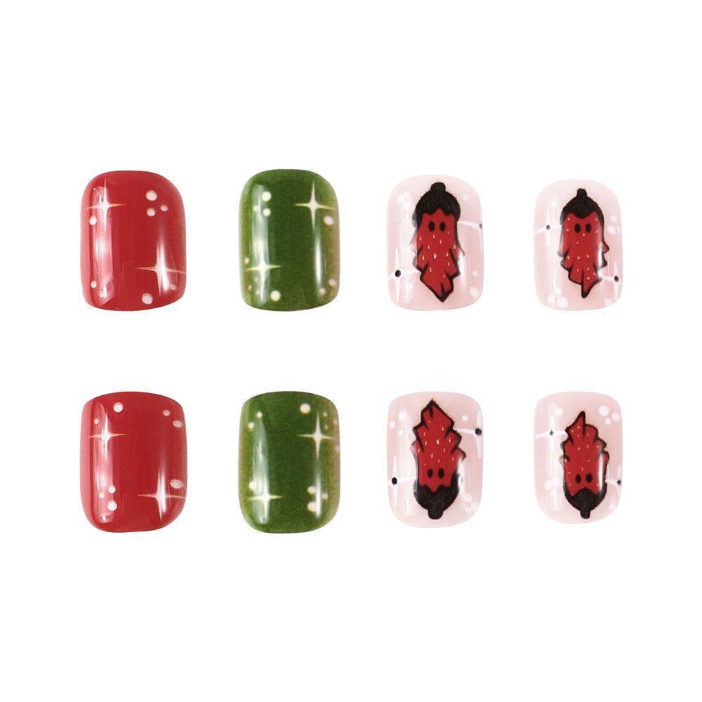 Urlaubsinspirierte Press-On Nagelkunst Brehn