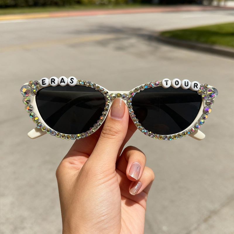Strass-besetzte Katzenaugen-Sonnenbrille Brehn