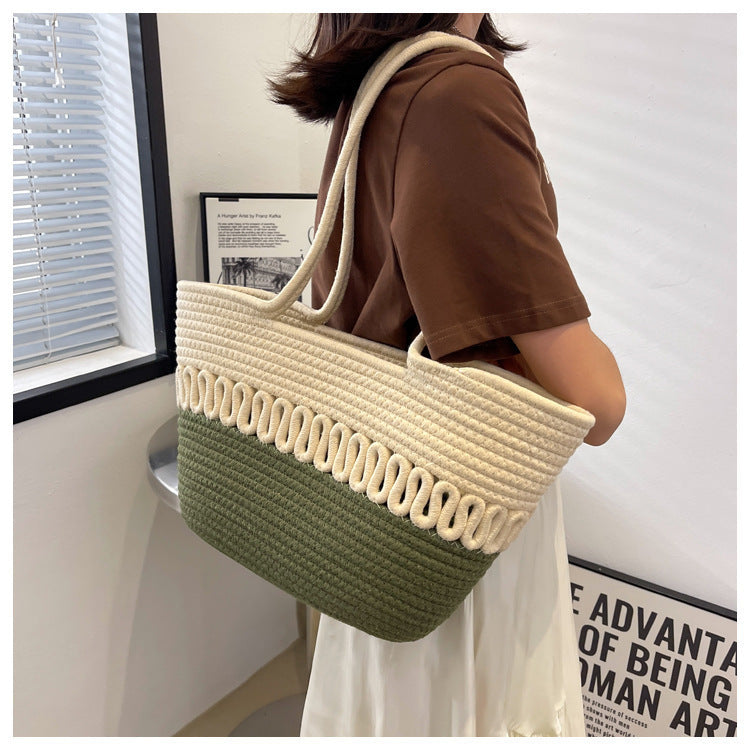 Elegante Handgefertigte Strandtasche mit Feinem Flechtmuster Brehn
