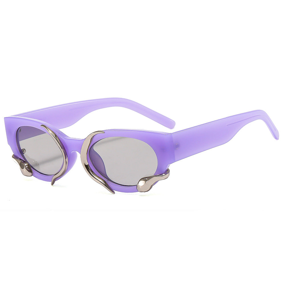 Damen Designer-Sonnenbrille mit einzigartigem, skulpturalem Rahmen Brehn