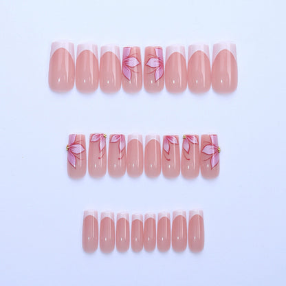 Premium Floral Press-On Nagelkunst Set