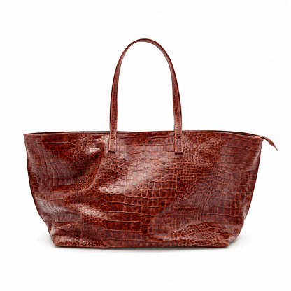 Krokodilstruktur Große Tragetasche
