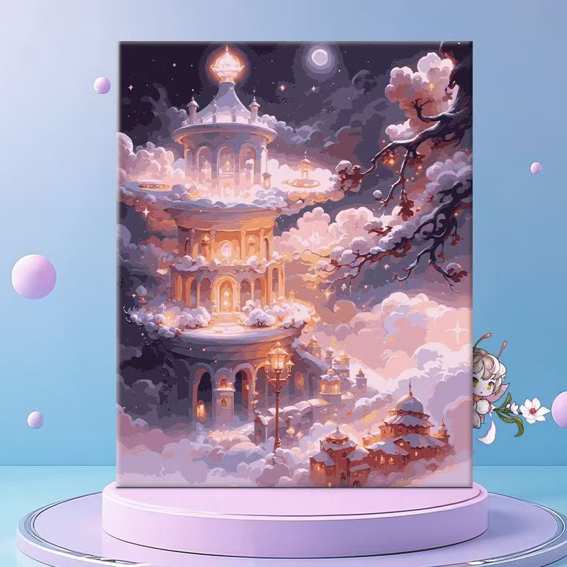 Verspielt Florale Fantasie Leinwand Wanddekoration Brehn