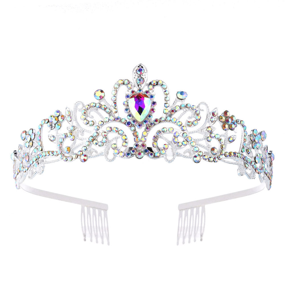 Damen Funkelnde Kristall-Tiara mit filigranem Design Brehn