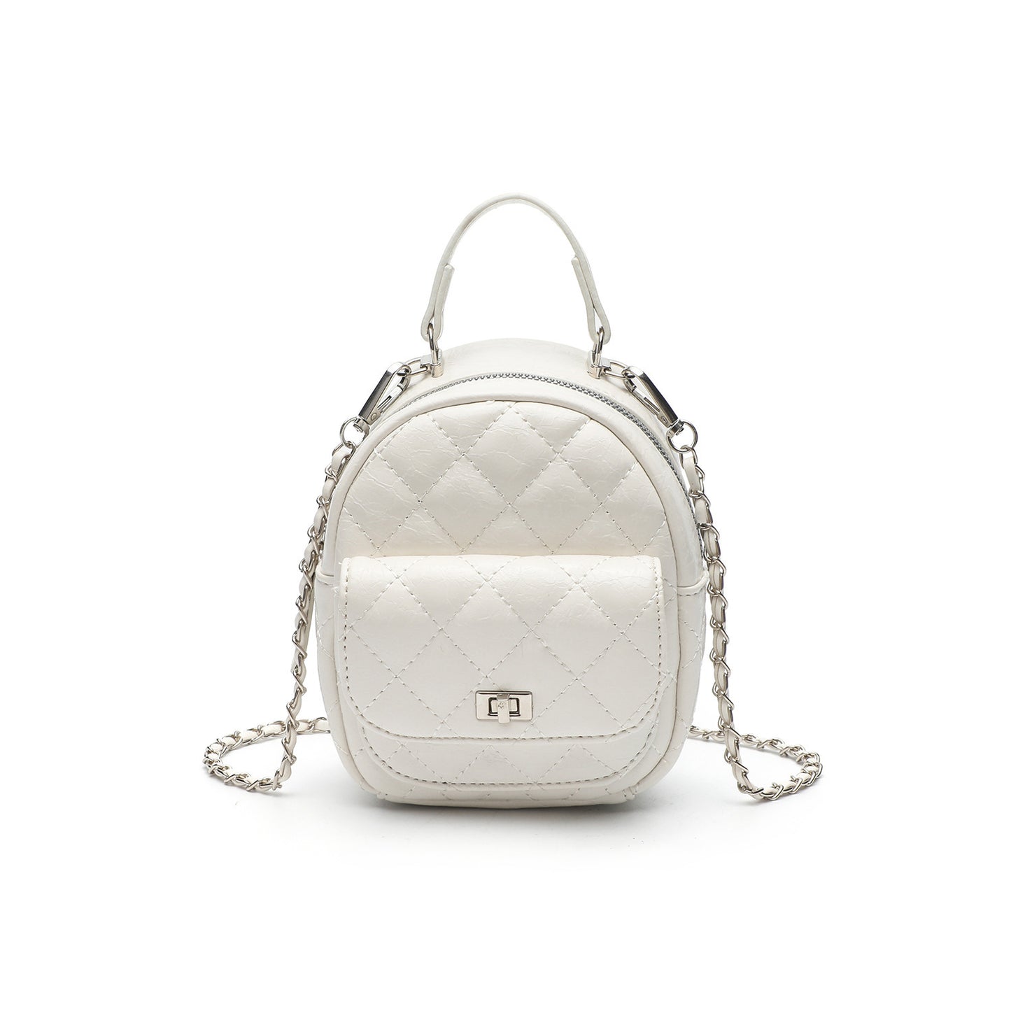 Gestepptes Metallic Mini-Rucksack Brehn