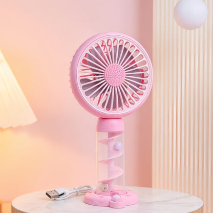 Damen Tragbarer Mini-Ventilator mit Spiralstruktur und USB-Anschluss Brehn