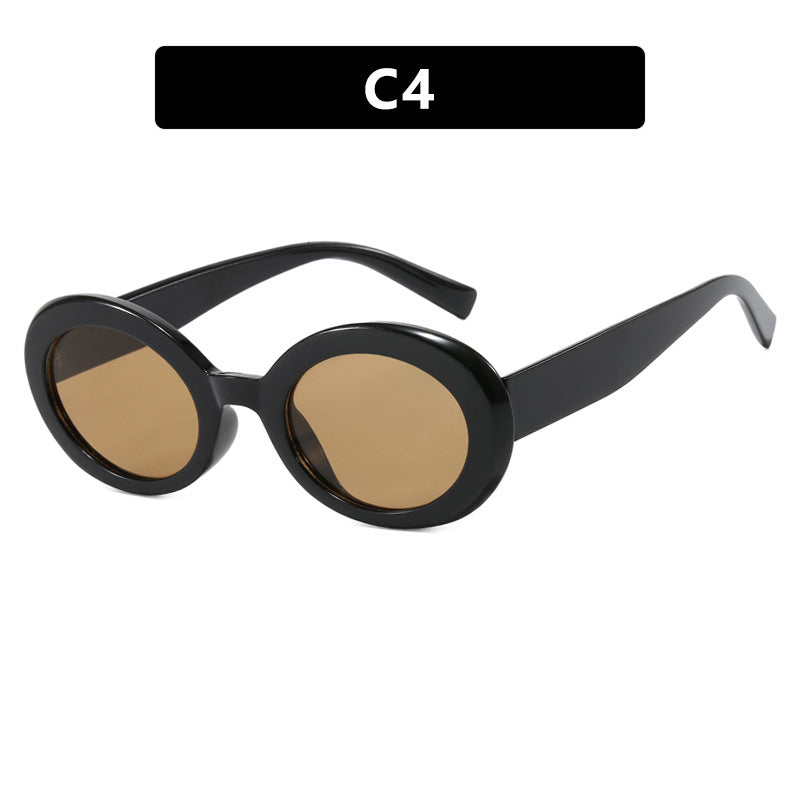 Damen runde Sonnenbrille mit elegantem Kunststoffrahmen und UV-Schutz Brehn