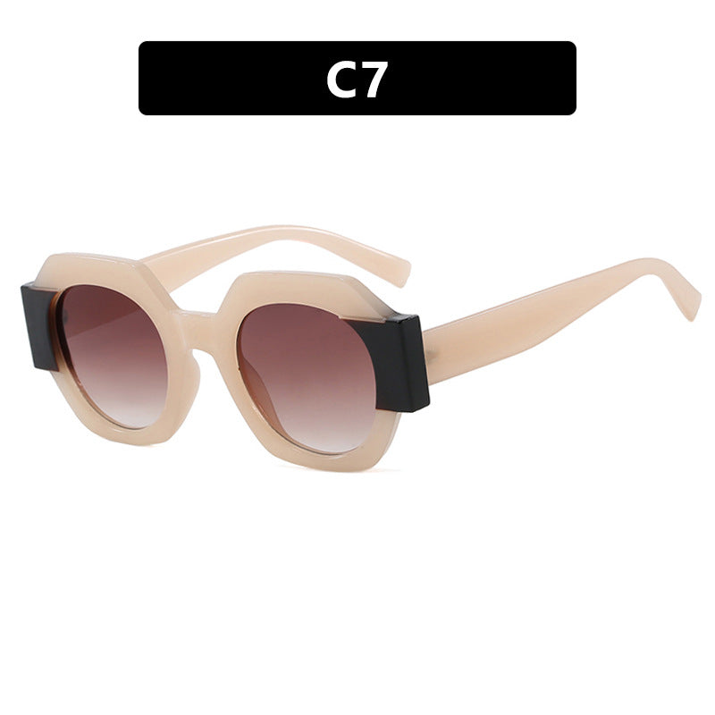 Damen trendige Sonnenbrille im hexagonalen Design Brehn