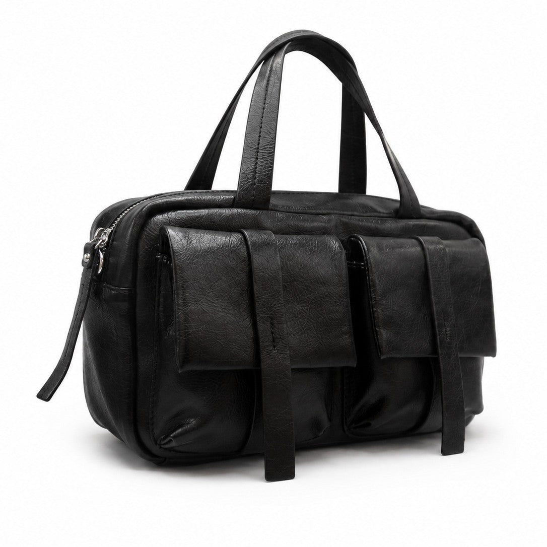 Multi-Taschen-Faux-Leder-Laptoptasche