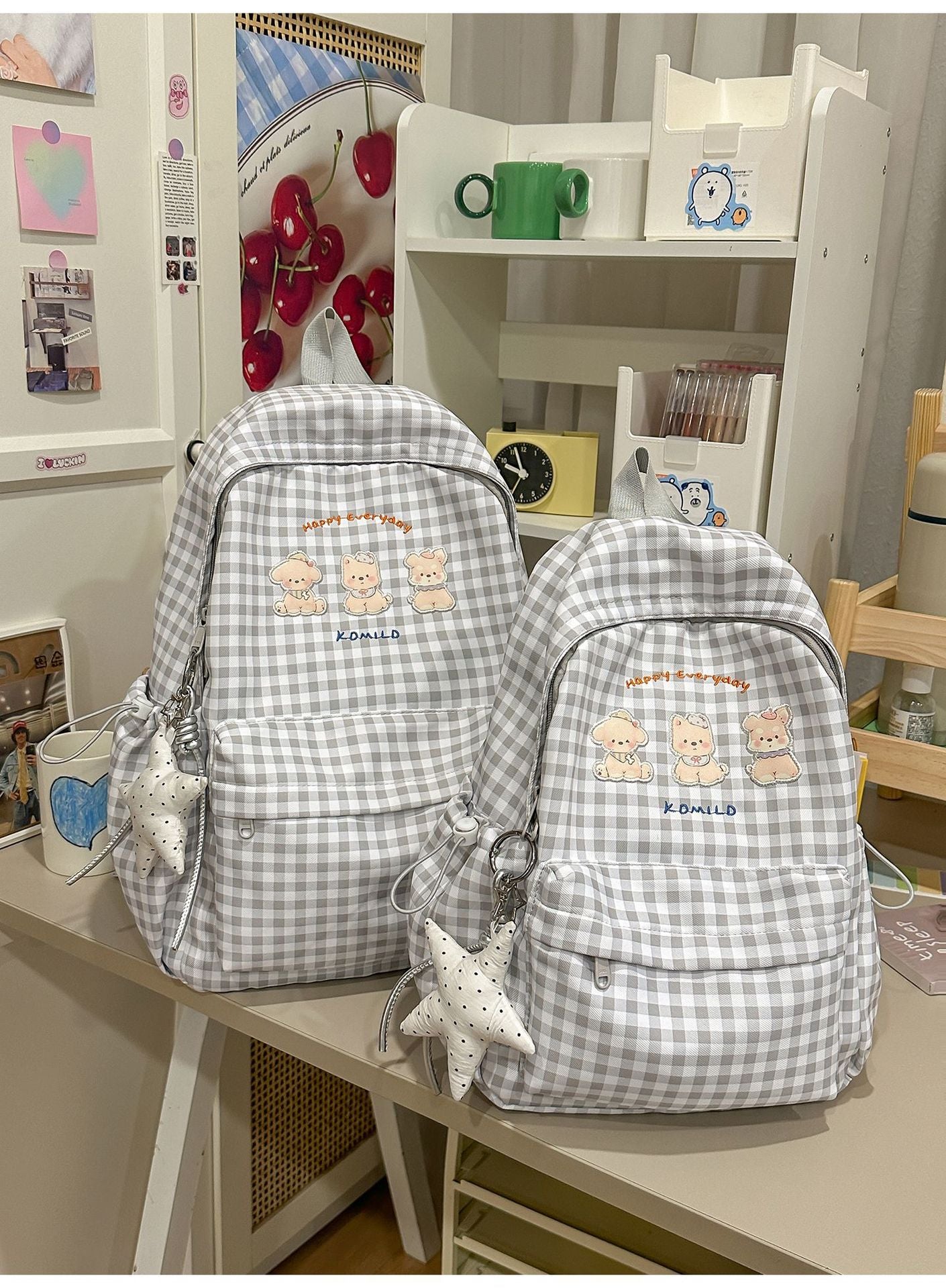 Niedlicher kariert gemusterter Rucksack