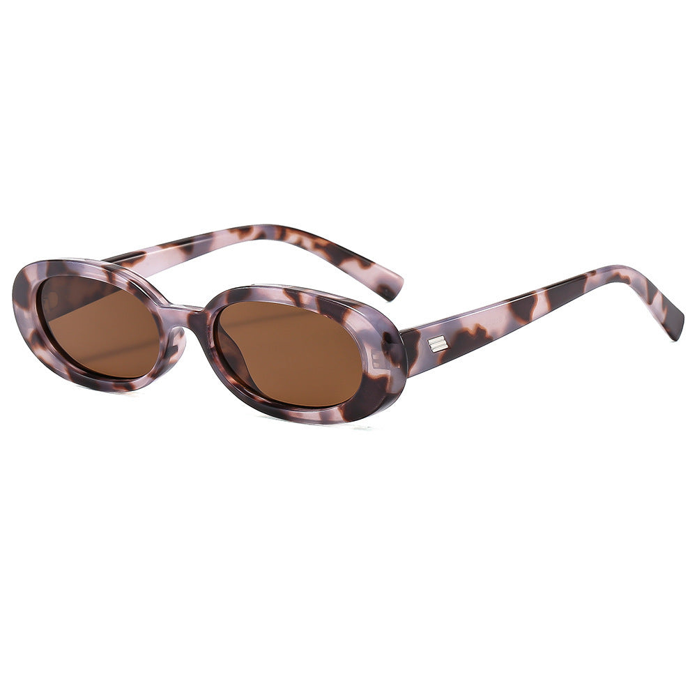 Damen modische Sonnenbrille mit ovalem Rahmen und trendigen Gläsern Brehn