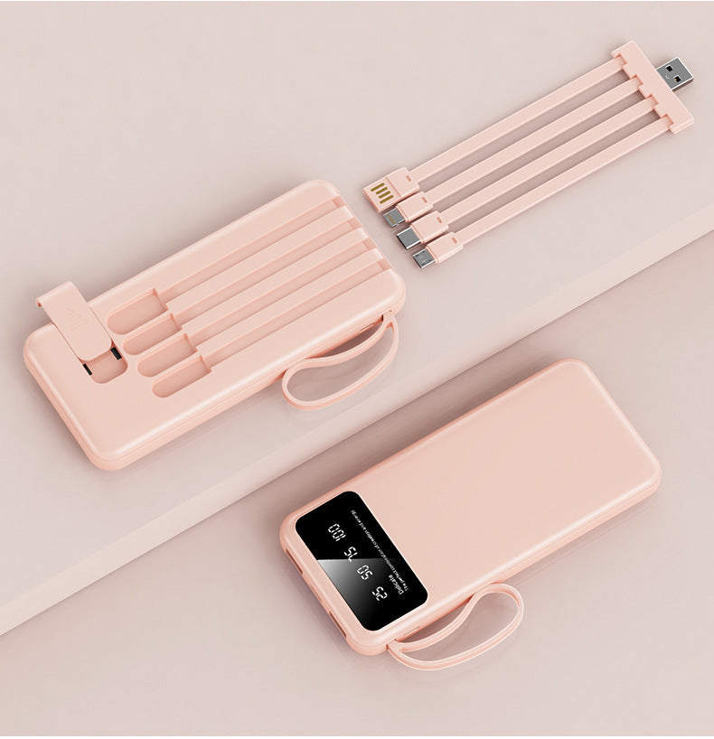 Multifunktionale Powerbank mit Integrierten Ladekabeln Brehn