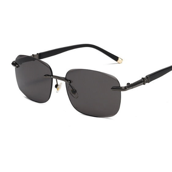 Damen Geometrische Premium-Sonnenbrille mit schmalem Rahmen Brehn