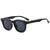 Damen Runde Sonnenbrille mit stylishen, breiten Kunststoff-Rahmen Brehn