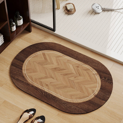 Elegante Holzmusterteppichmatte