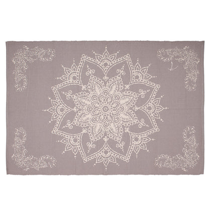 Flachgewebter Rechteck-Teppich für Wohn- und Eingangsbereich mit Quatrefoil‑Muster Brehn