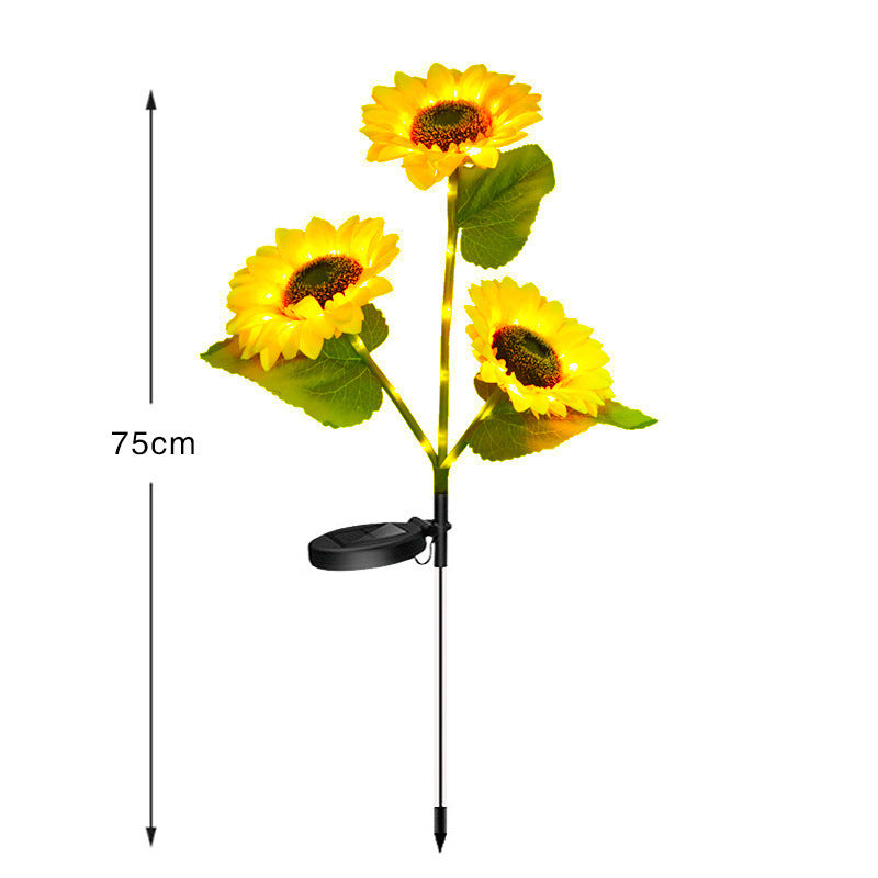 Solarbetriebene dekorative Sonnenblumen-Gartenstecker mit Multi-Bloom-LED-Wasserdichtem Paneel Brehn