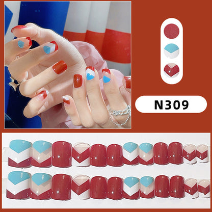 Blumenmuster Press-On Nagelset