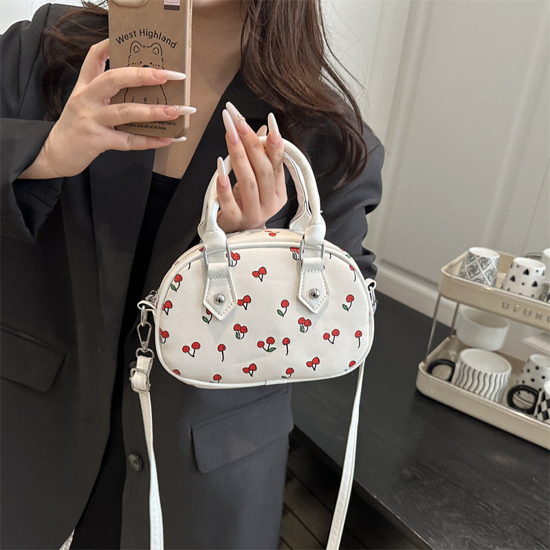 Verspielte Kirschen-Print-Handtasche Brehn