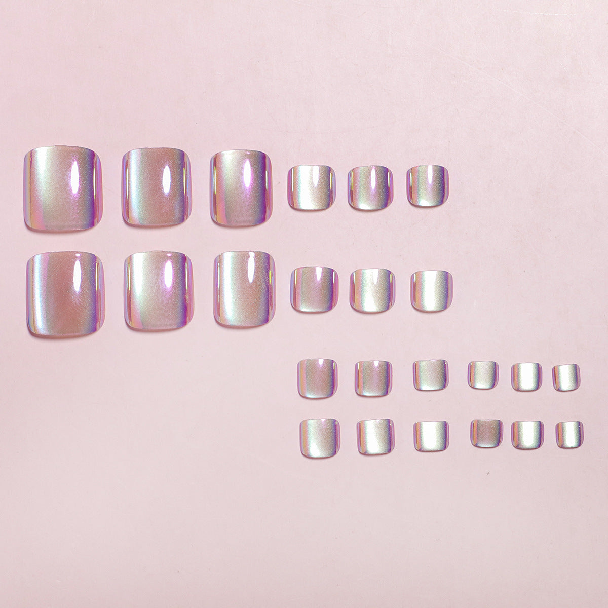 Iridescent Press-On Nail Art Set Brehn