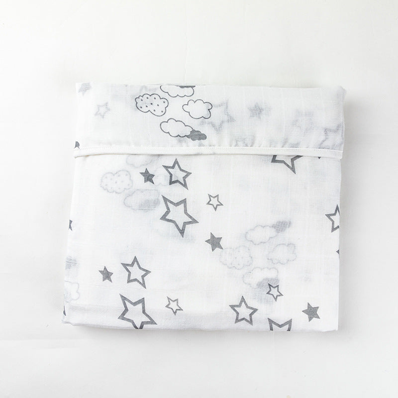 Weiches Musselin Babydecke mit Sterne und Wolken Druck Brehn