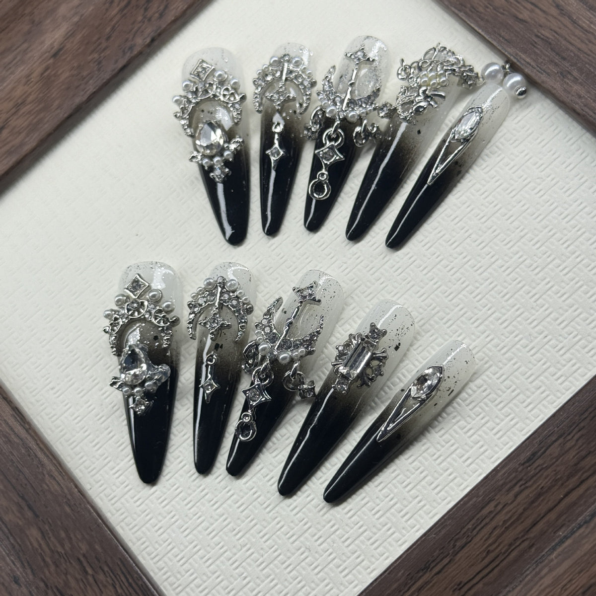 Luxuriöser Gothic Dekorativer Druck-Nagelset