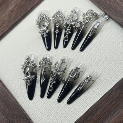 Luxuriöser Gothic Dekorativer Druck-Nagelset