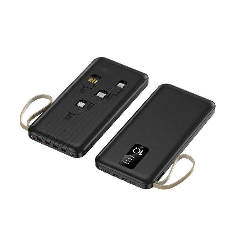 Multifunktionale Powerbank mit Integriertem Kabelsystem Brehn
