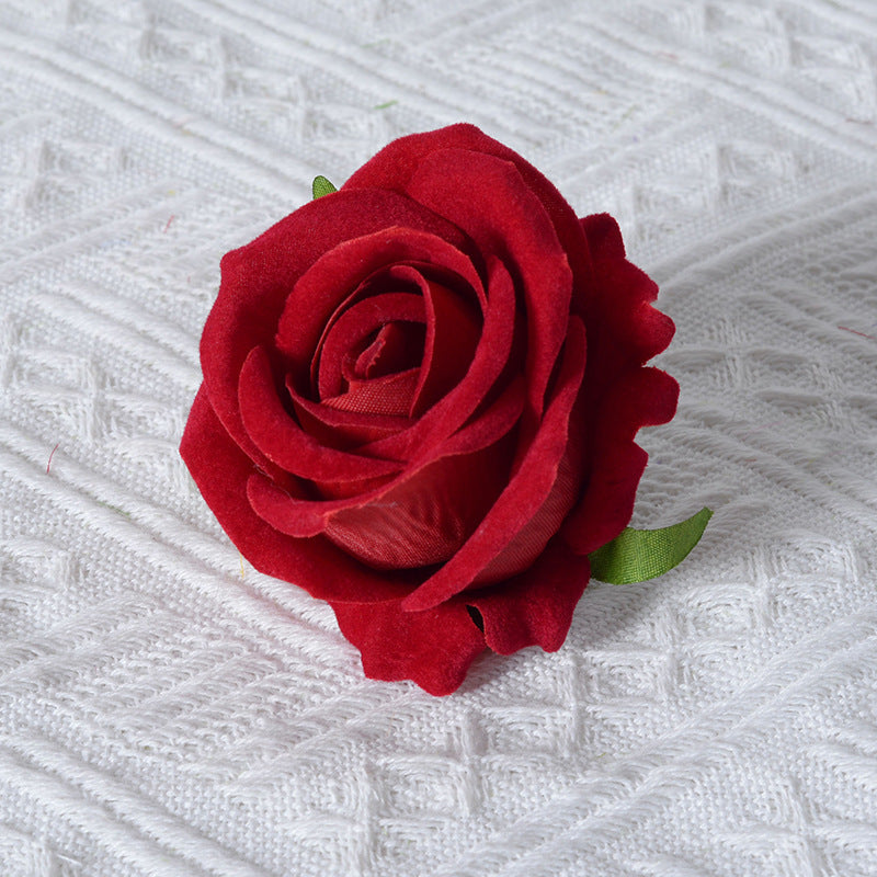 Dekorativer Samt Rose Pins Brosche