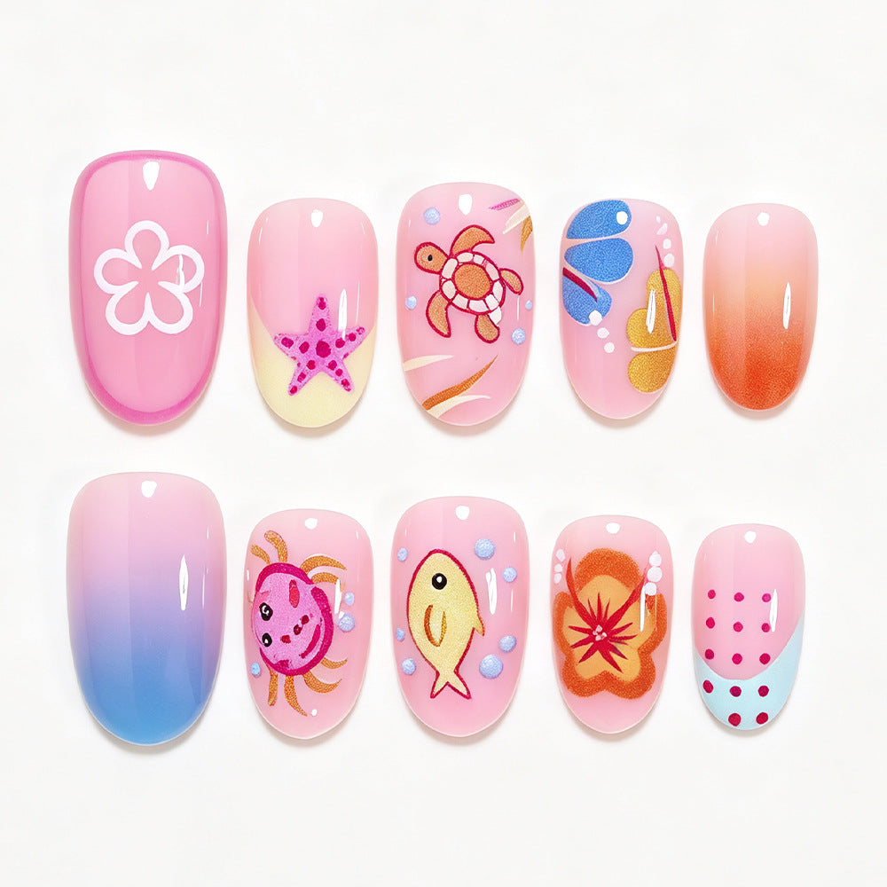Verspieltes Ozean Tier Nagelkunst Set Brehn