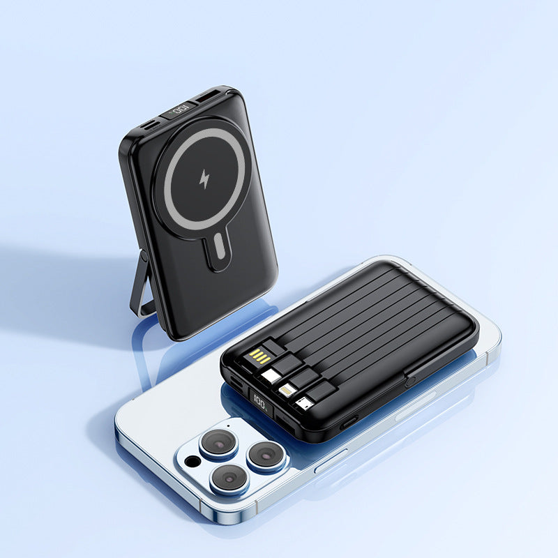 Tragbare Powerbank mit Multifunktionalen Ladekabeln Brehn