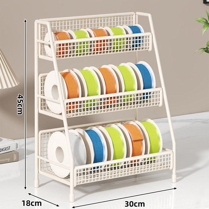 Vierstufiger Desktop-Band- und Klebeband-Organizer-Rack