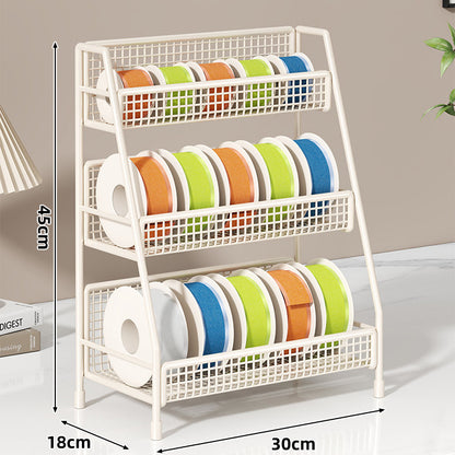 Vierstufiger Desktop-Band- und Klebeband-Organizer-Rack