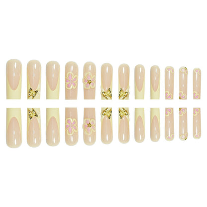 Künstlerische florale Acryl-Presse-Nagelverlängerungen Brehn