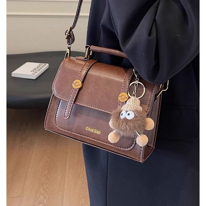 Strukturierte Kunstleder-Handtasche Brehn