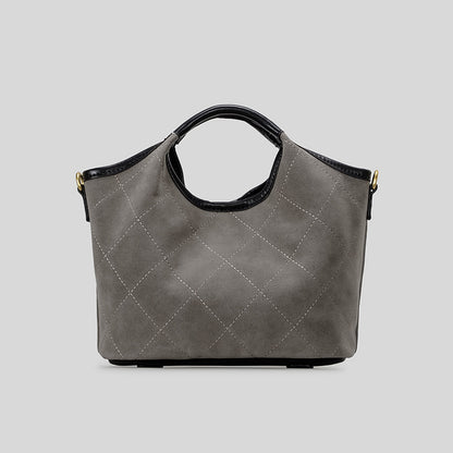 Gepolsterte Wildleder-Handtasche