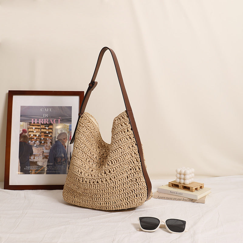 Handgefertigte Schultertasche Im Modernen Naturdesign Brehn