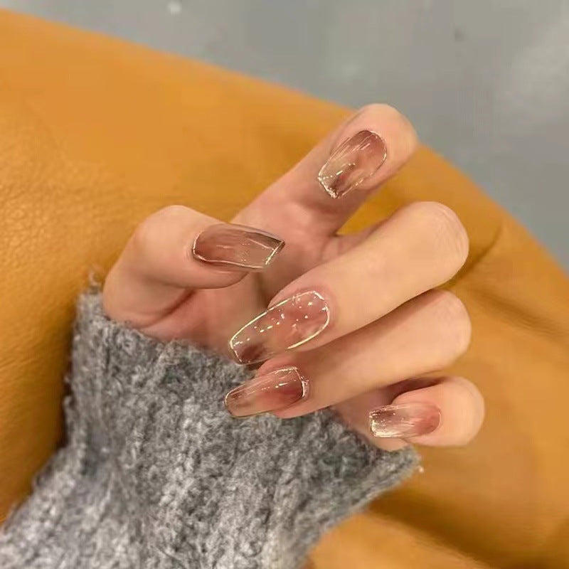 Glänzende Acryl Press-On Nagelerweiterungen Brehn