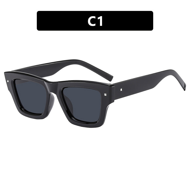 Damen trendige Sonnenbrille mit quadratischem Rahmen und UV-Schutz Brehn