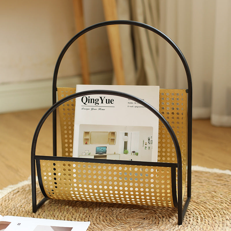 Unisex Eleganter Zeitschriftenhalter mit kunstvoller Flechtstruktur Brehn