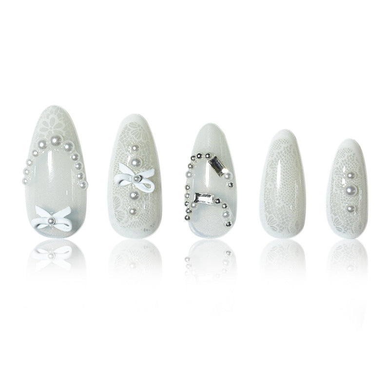 Elegante Spitzen Design Nagelverlängerungen Brehn
