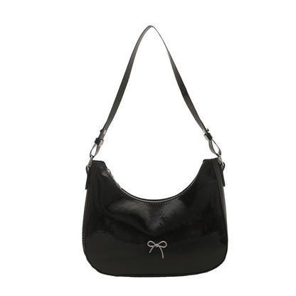 Premium Glänzende Kunstleder Hobo Tasche Brehn