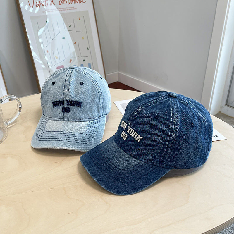 Herren Zerschlissenes Denim Baseball Cap Brehn